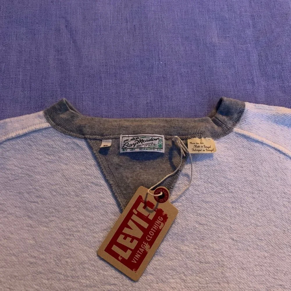 Levi's Vintage Clothing Bay Meadows 40's style contrasting crew sweatshirt - Picture 5 of 11
